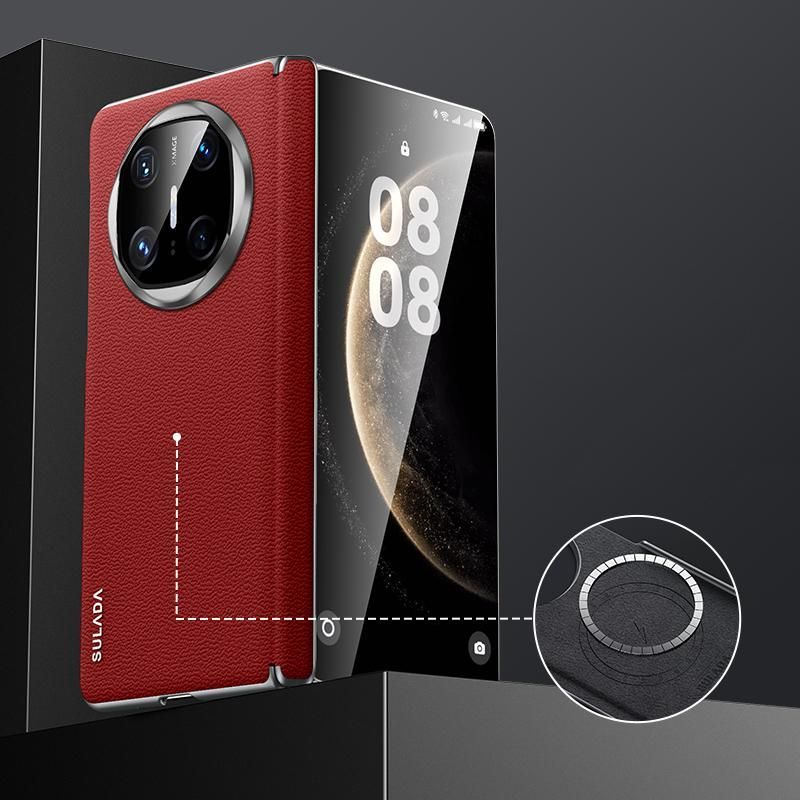 Frameless Leather Hybrid PC Case For Huawei Mate X6