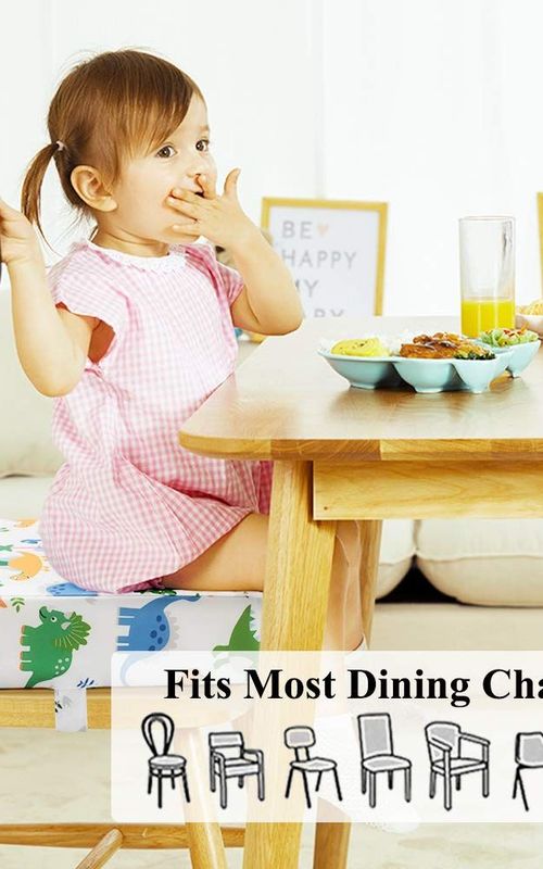 Toddler Booster Cushion Baby Chair Pad Heightening Dining Chair Cushion Cartoon Seat Mat
