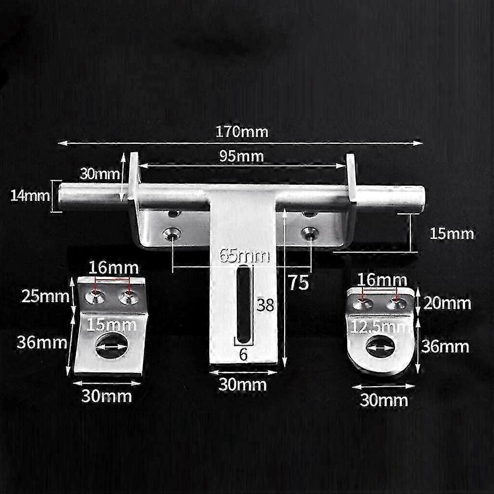 304 Stainless Steel Sliding Door Lock Latch With Padlock Hole