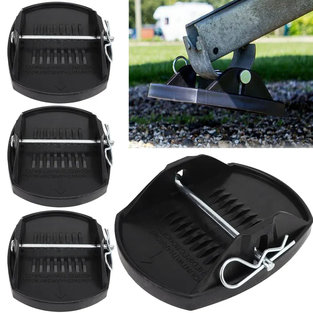 4pcs Caravan Feet Pads Heavy Duty Caravan Leg Pads Stabiliser Jack Pads
