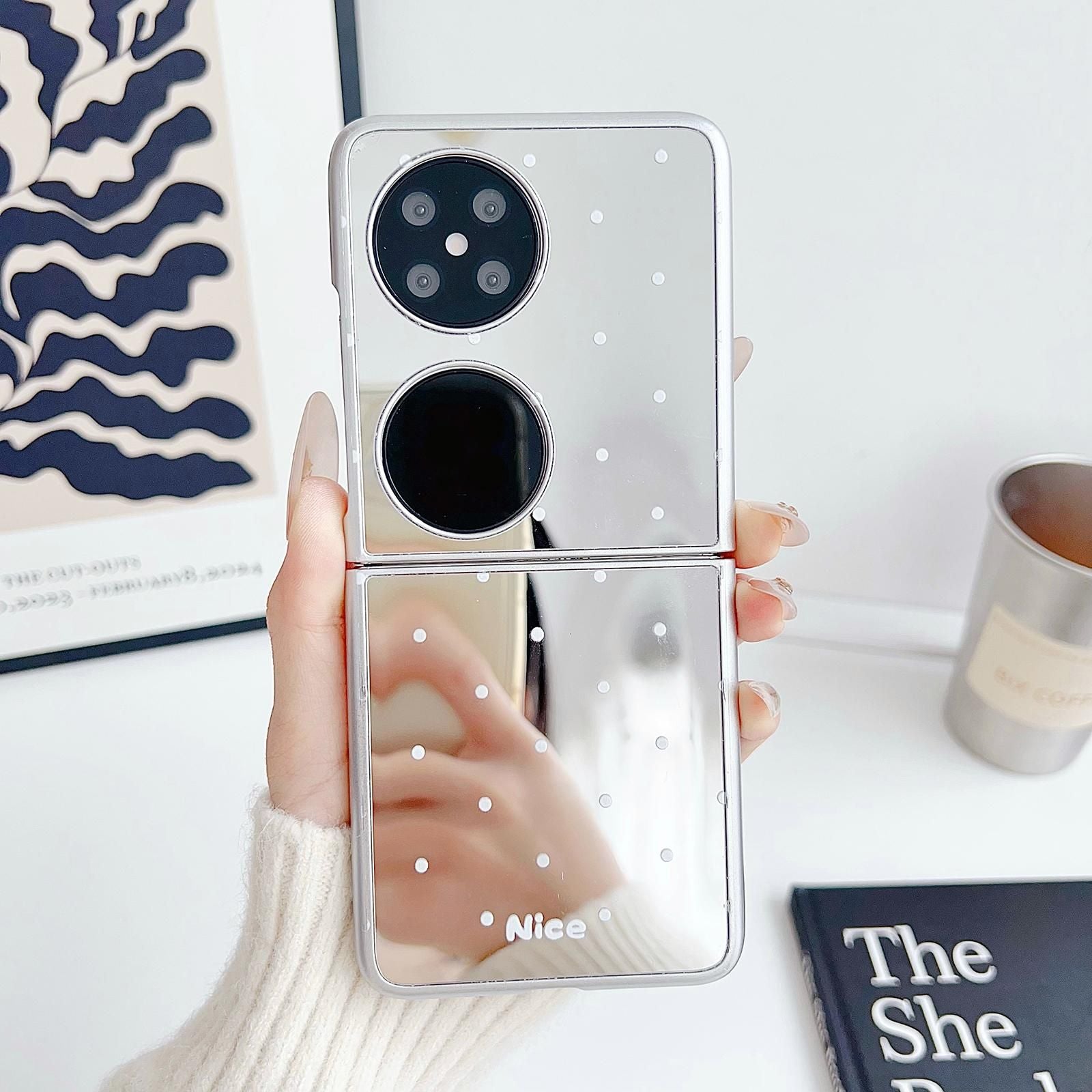 Mirror Polka Dot PC Case For Huawei P50 Pocket