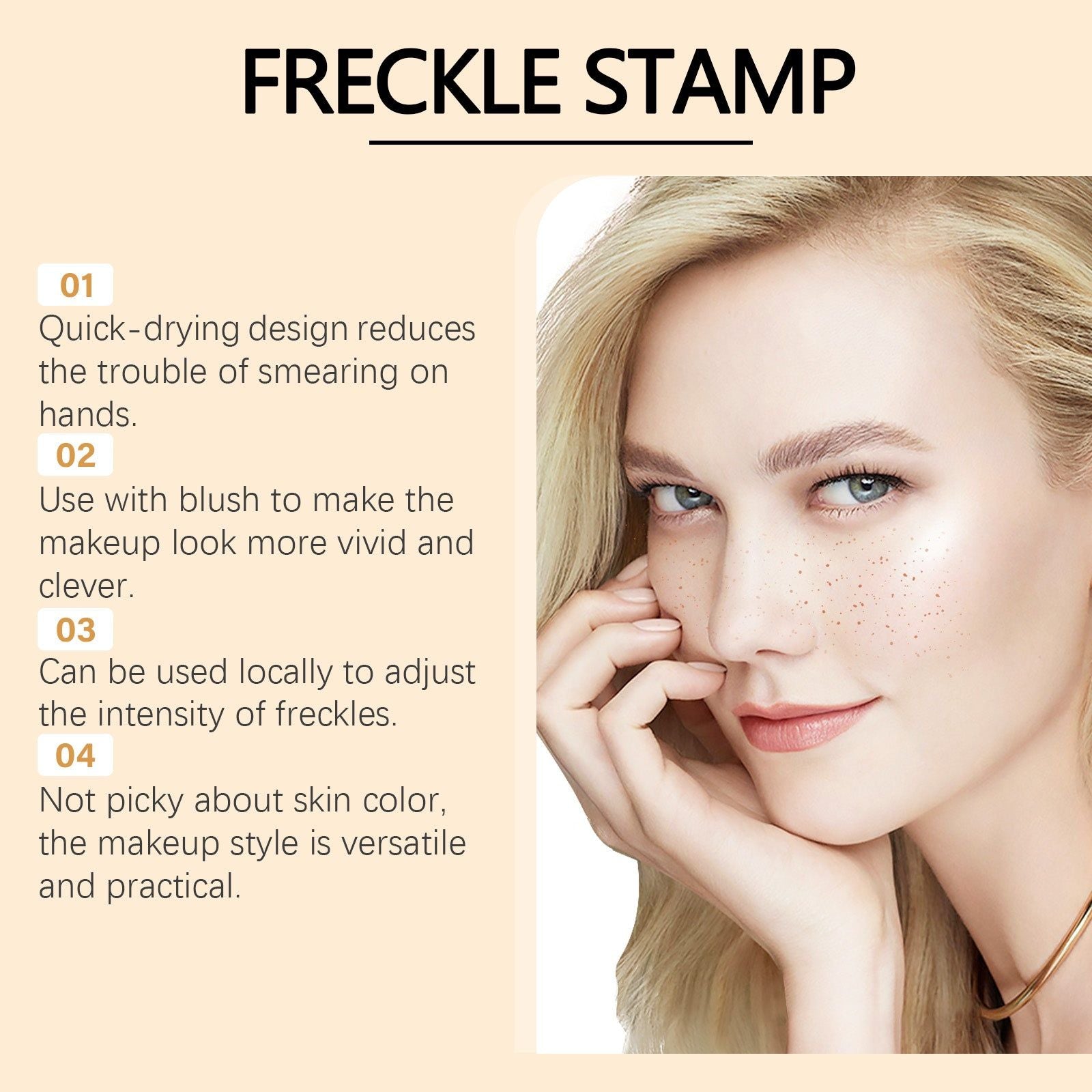 Create Natural Freckle Makeup with Waterproof, Easy-to-Use Freckle Pen ,1.5g