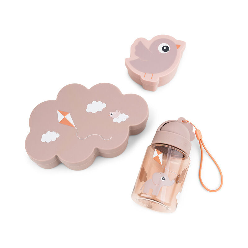 Done by Deer-Lunch & snack box w/straw bottle - Playground - Powder