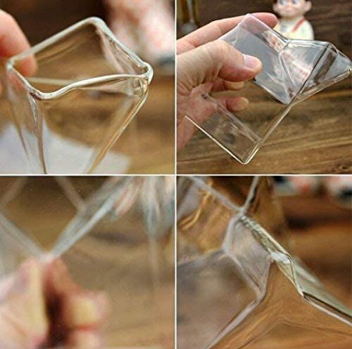 2-Pack Glass Milk Carton Clear Mini Creamer Container Pitcher Coffee Cup Juice Bottle