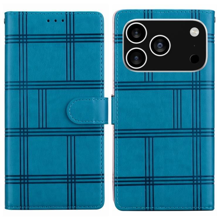 For iPhone 18 Pro Max / iPhone 17 Pro Max Embossed Checkered Leather Phone Case