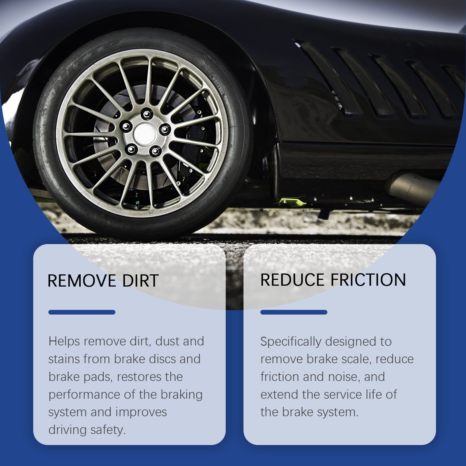 Car Brake Cleaner, Effective Oil & Dirt Removal, Car Cleaning, Safe Brake System, Extend Brake Life ,100ml