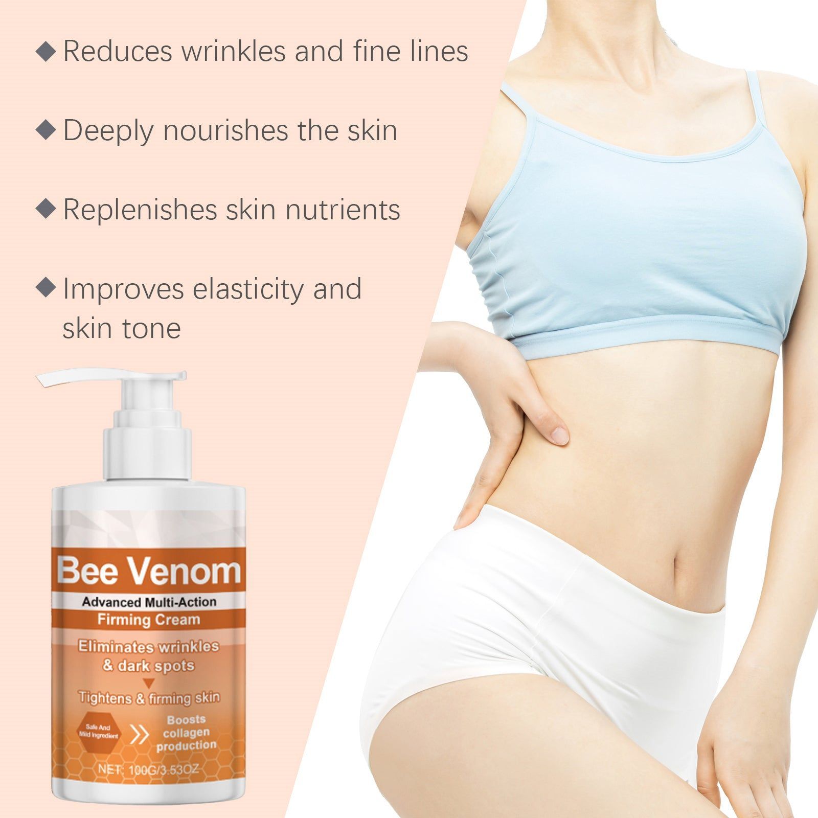 Deep Hydrating Body Lotion, Firming Moisturizer with Collagen, Hyaluronic Acid, Vitamin E ,100g