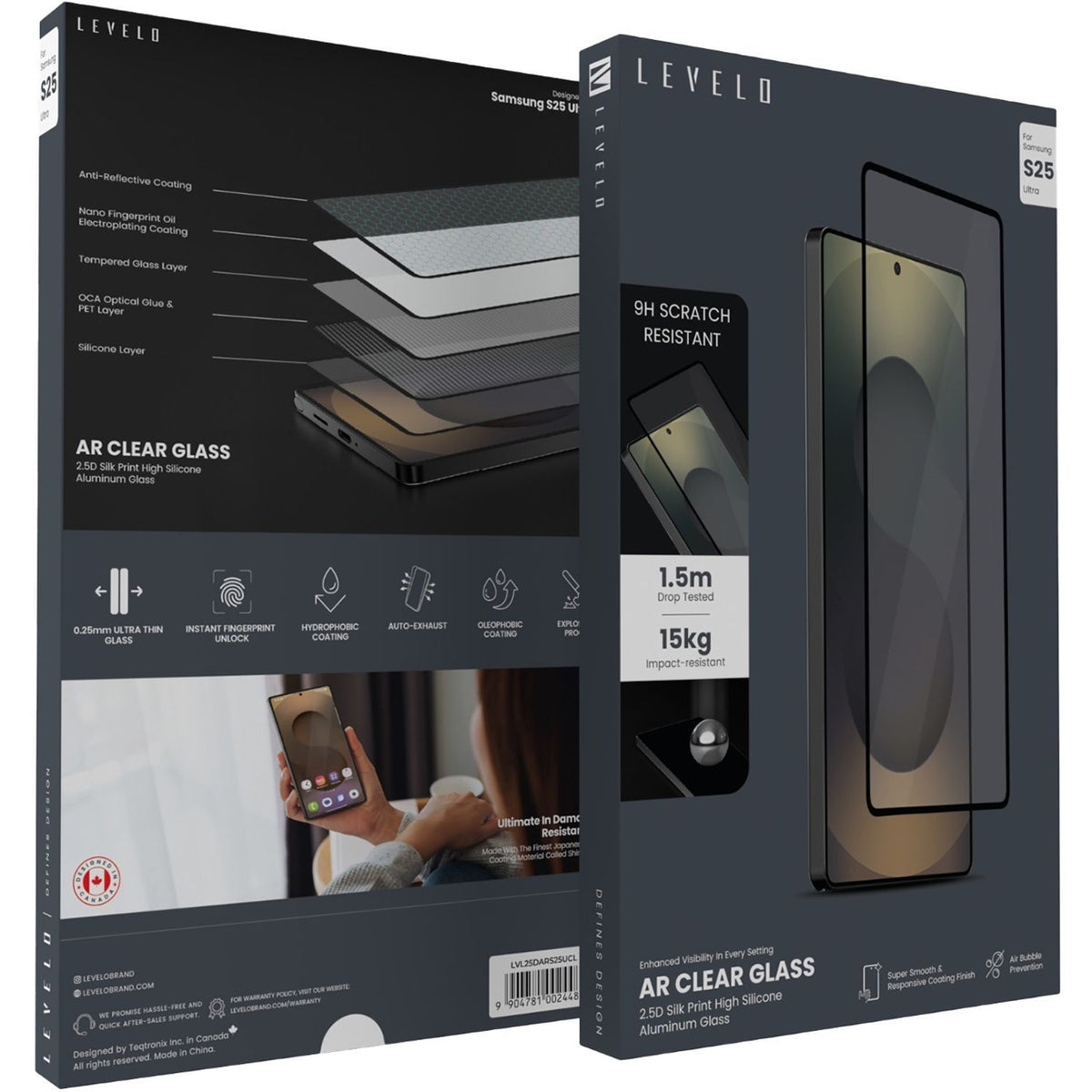 Levelo 2.5D Silk Print High Silicon Aluminum Glass  Anti-Reflective Screen Protector For S25 Ultra
