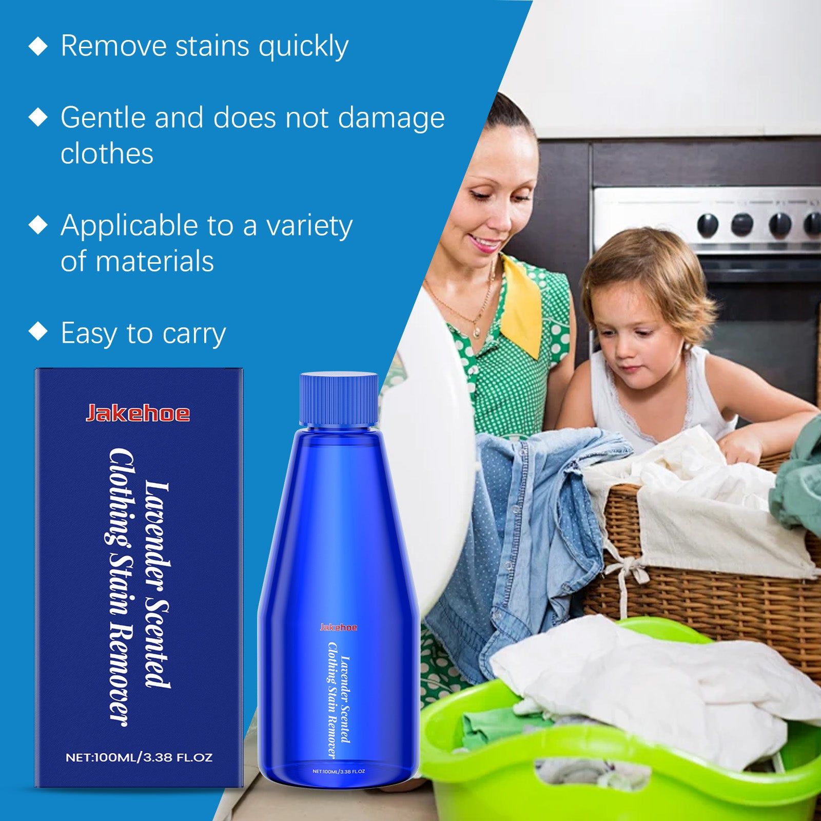 Clothes Cleaning Stain Remover, Rust & Color Protection, Gentle & Effective ,100ml
