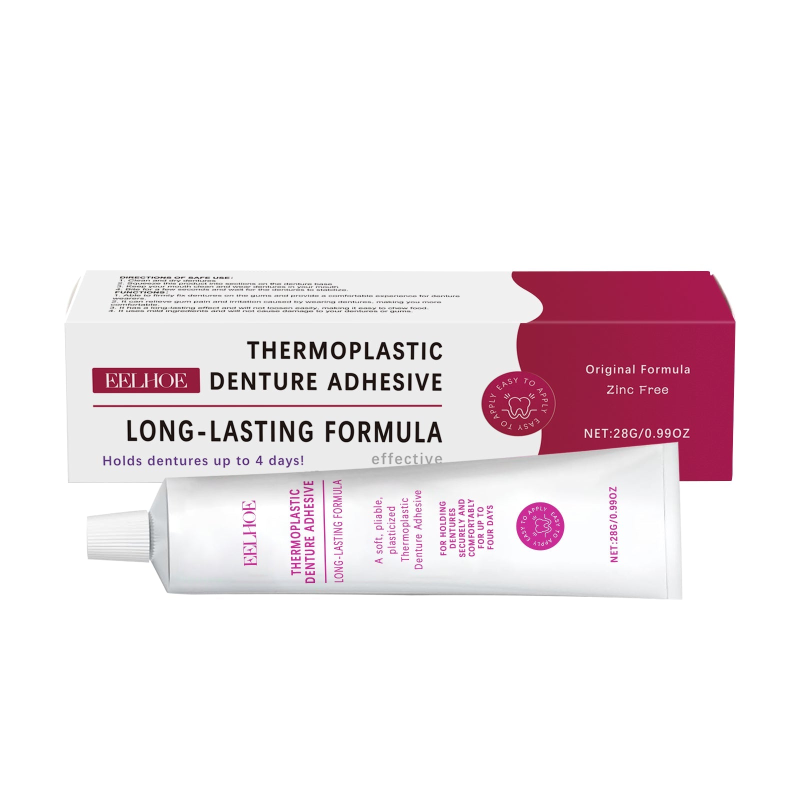 Denture Adhesive, Strong Fix, Comfortable Fit, Easy to Use, Exit Cavity Nursing ,28g