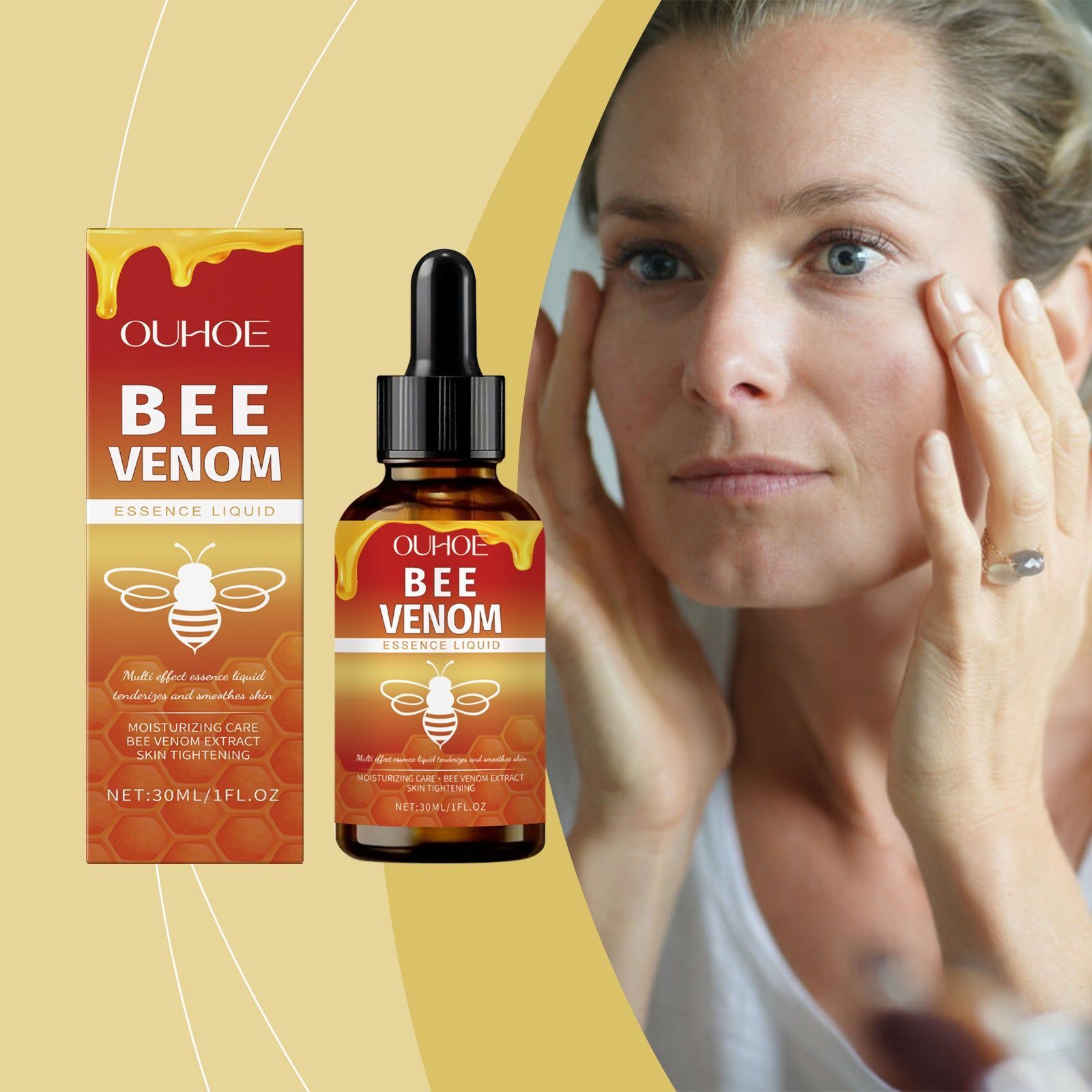 Bee Venom Firming Serum for Soft and Firm Skin, Anti-Aging, Hydrating, Nourishing ,30ml