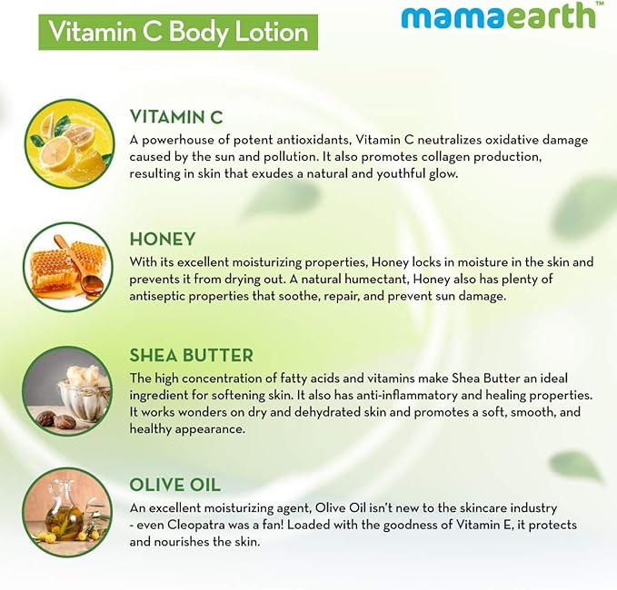 لوشن الجسم بالفيتامين C من Mamaearth 400 مل