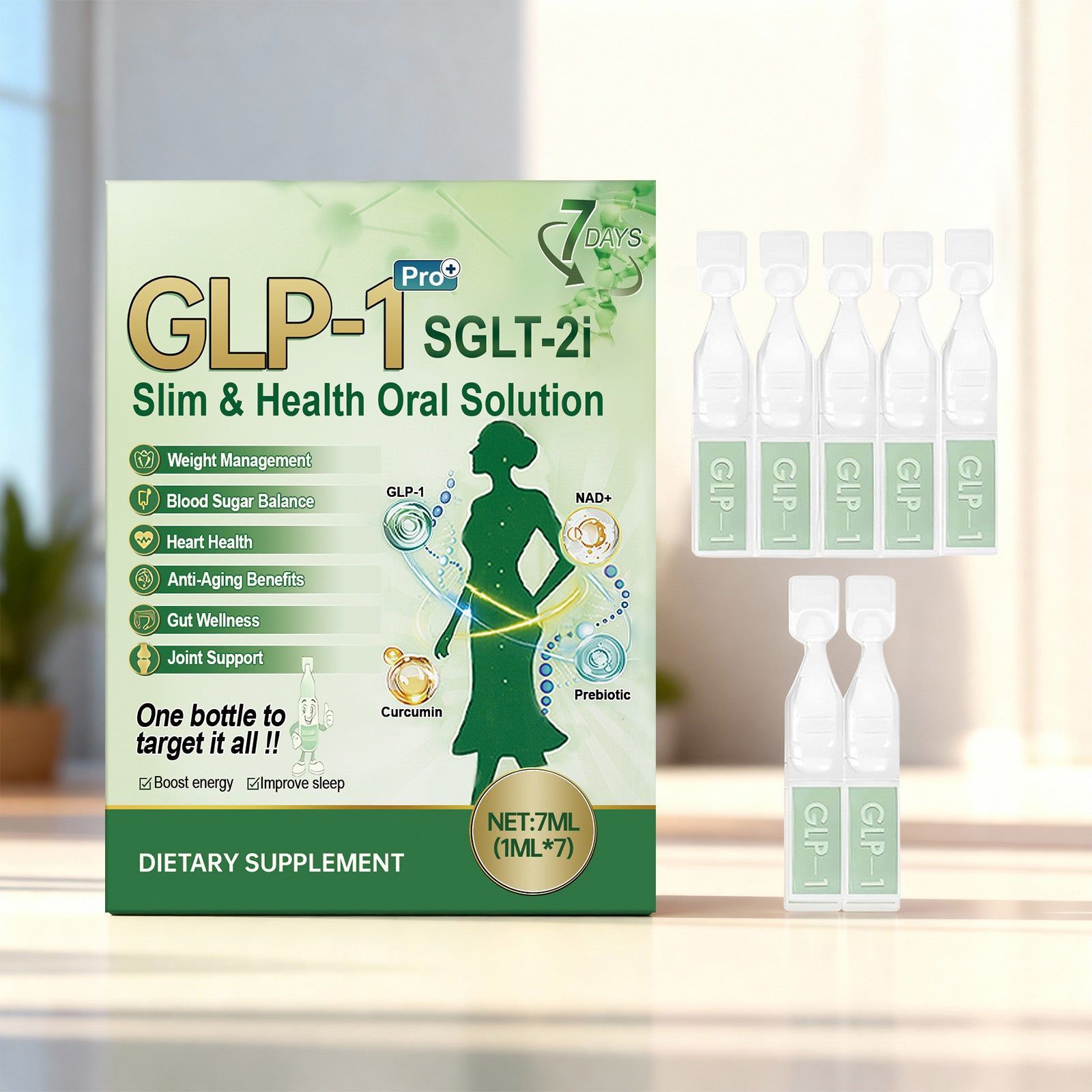 Boost Your Body Care, Weight Management, Light Figure, Daily Dietary Supplement ,7ml