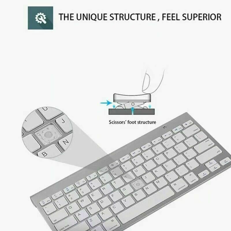 Mini Wireless Keyboard And Mouse Set Mute Key Caps Multimedia Keyboard For PC Lapto