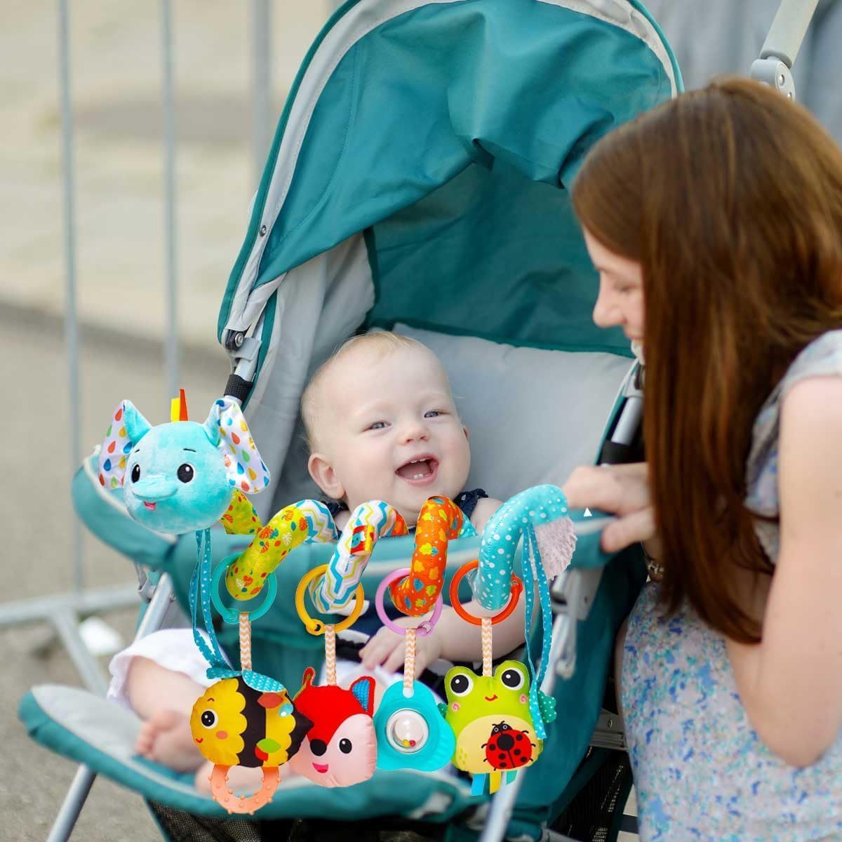 Stroller Toys Car Seat Toys for Babies 0-6 Months Infants Activity Spiral Hanging Crib Toy Gift