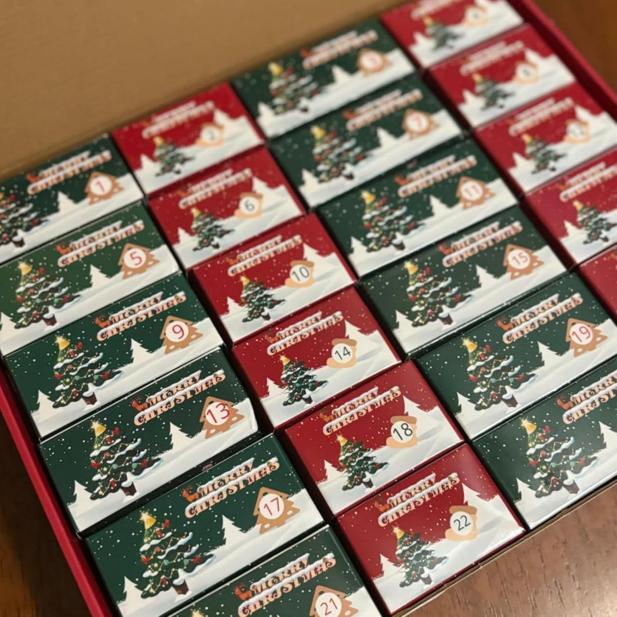 2025 Advent Calendar Christmas Train Building Blocks Set Holiday Building Toy