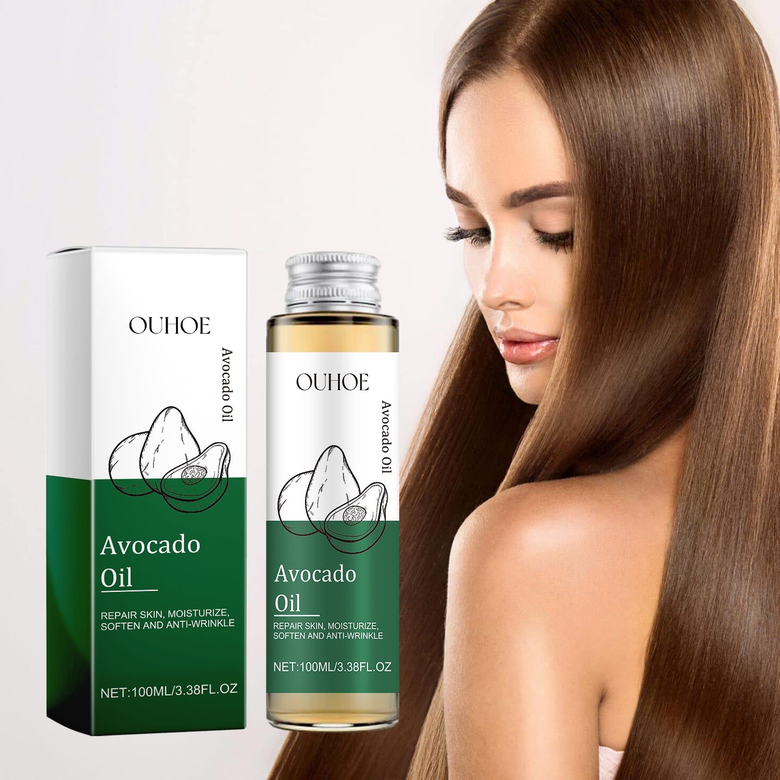 Avocado Oil Body Massage Treatment for Skin Whitening, Hair Nourishment, Deep Moisturization ,100ml