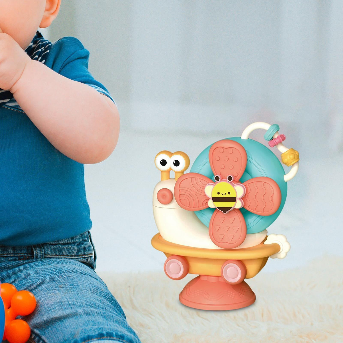 Suction Cup Toys Gyro Toy Montessori Toy Bath Toys Sensory Toys for 1 2 Year Old Toddlers