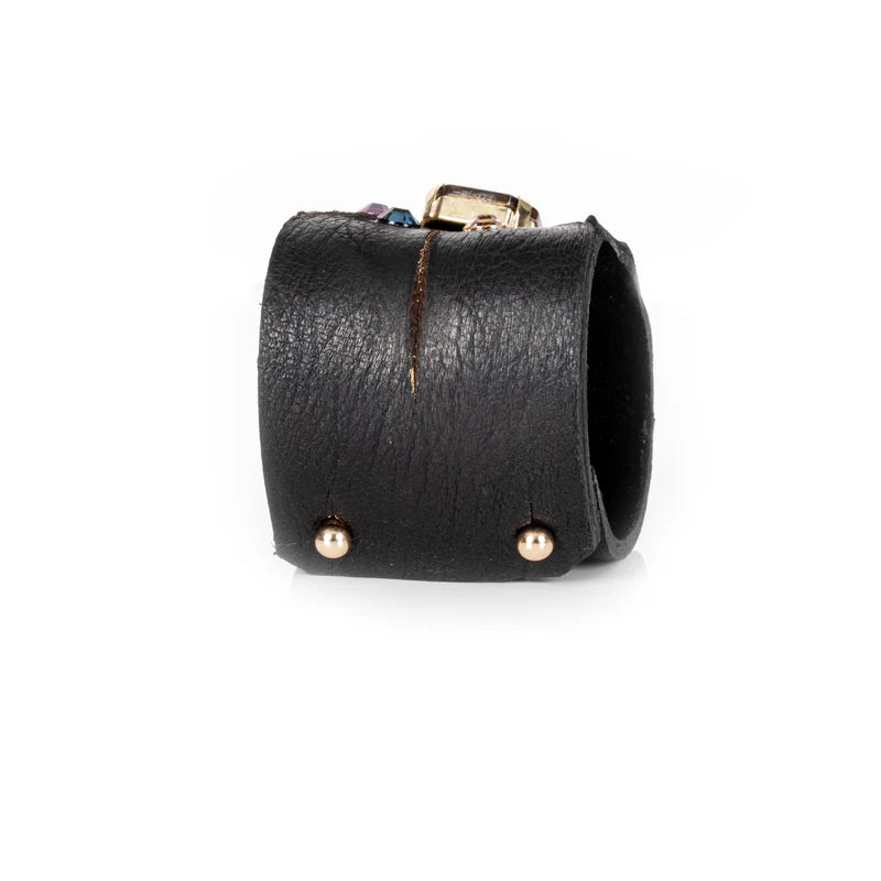 The Dark Solar Prism Leather Cuff