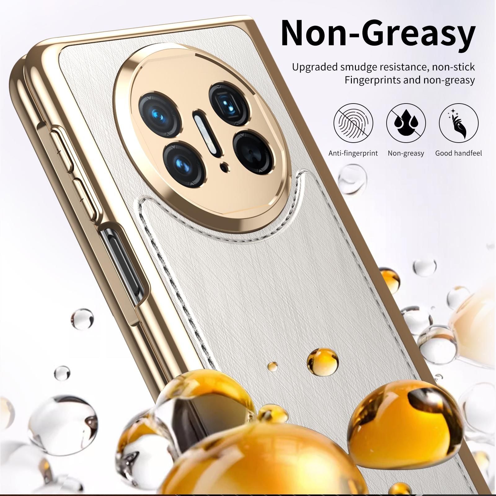 Plating Silver Brocade Case For Huawei Mate X3