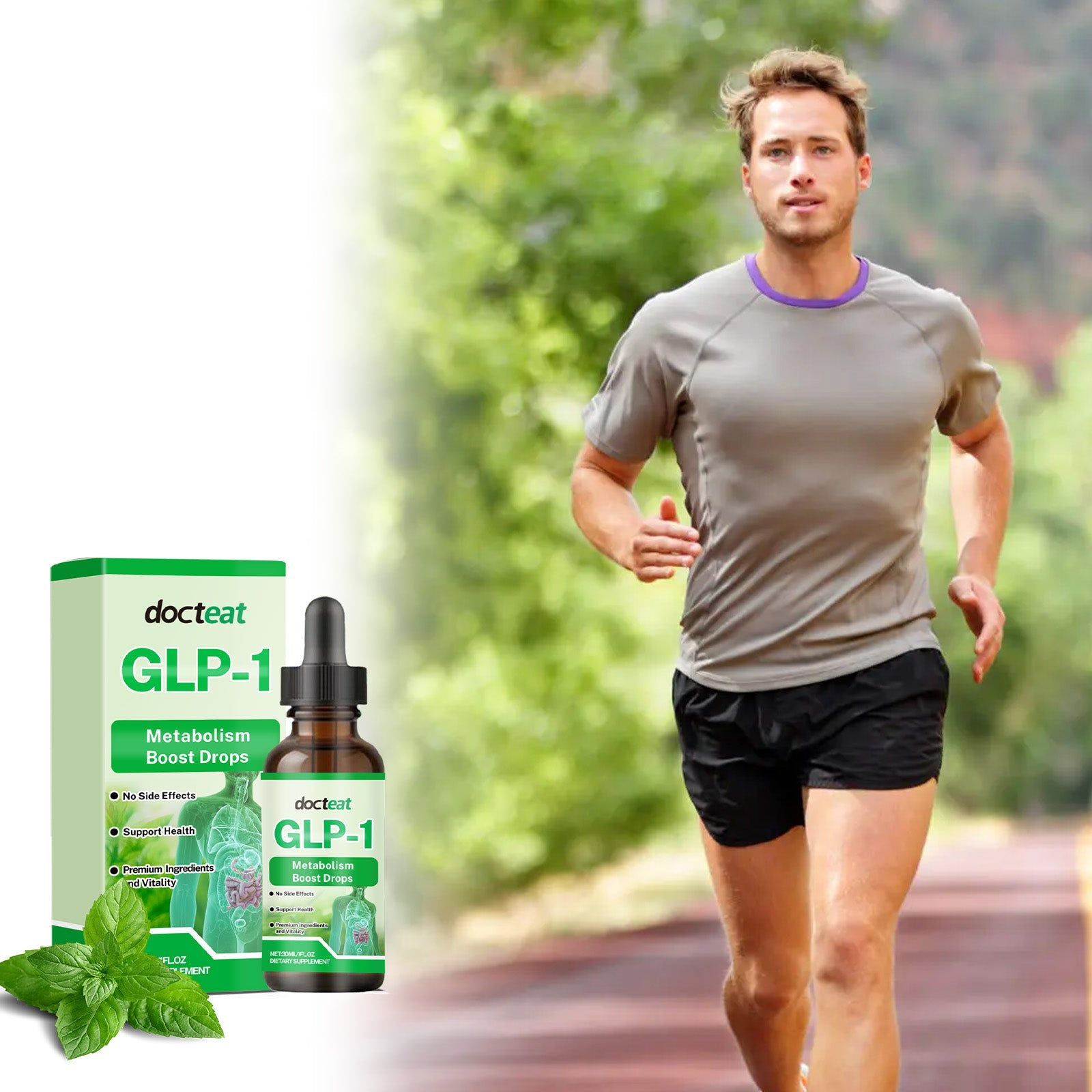 Boost Energy and Digestive Health with Peppermint Essential Oil Drops, Natural Body Care ,30ml