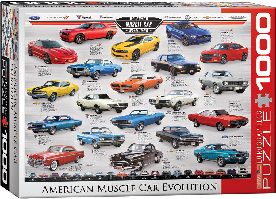 American Muscle Car Evolution 1000-Piece Puzzle