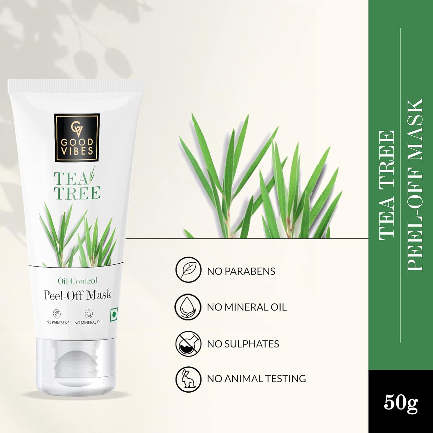 قناع تقشير قابل للنزع من Good Vibes بزيت شجرة الشاي 50 غرام