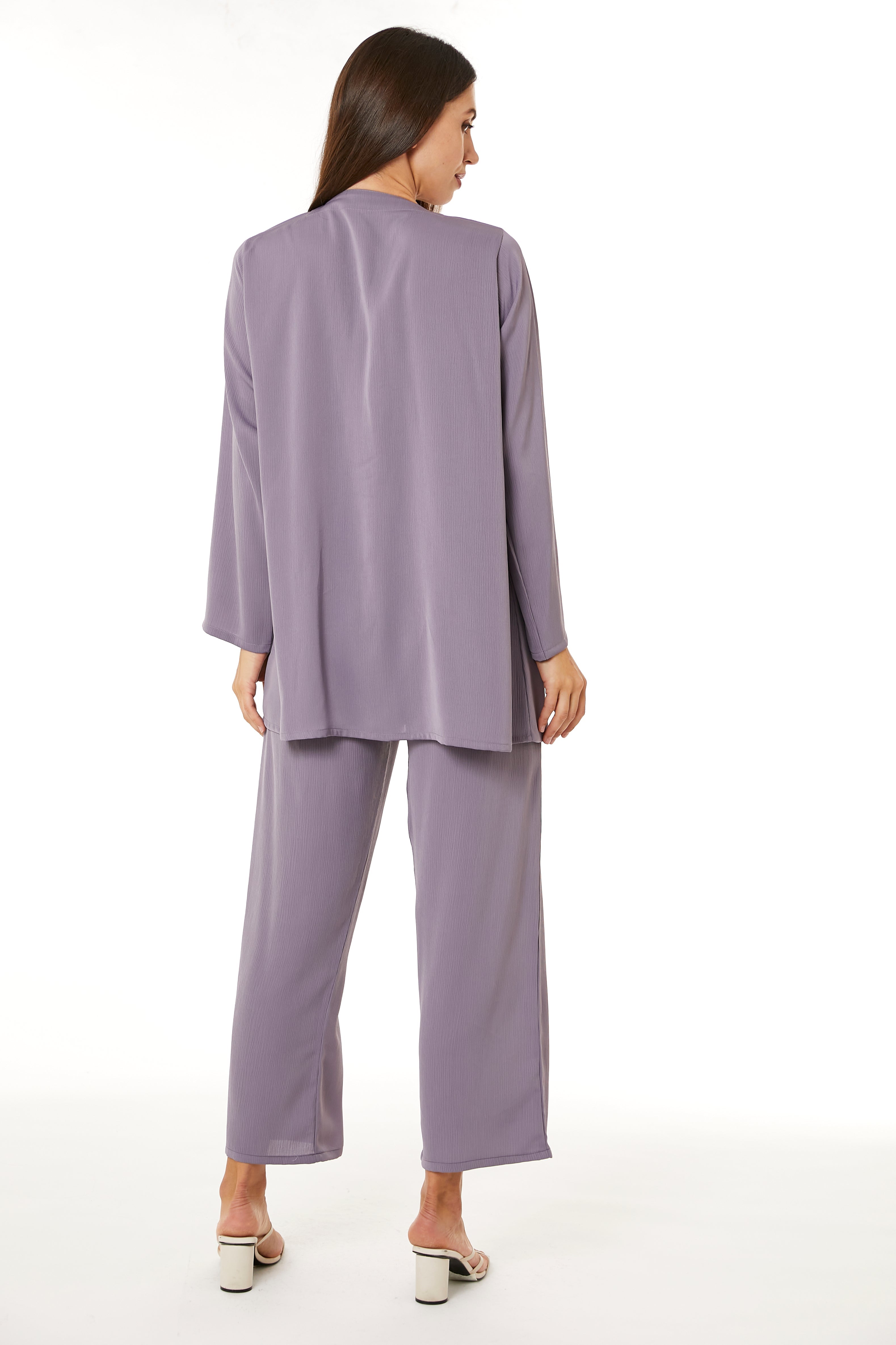 MOiSTREET Purple Zoom Top and Pants Set