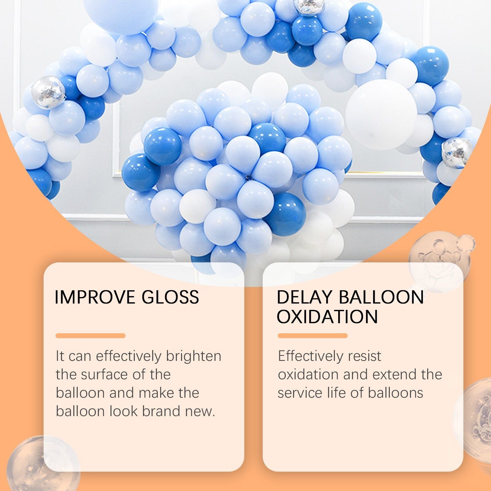 Brighten Your Balloons Instantly, Long-Lasting Gloss, Perfect for Party Decor ,100ml