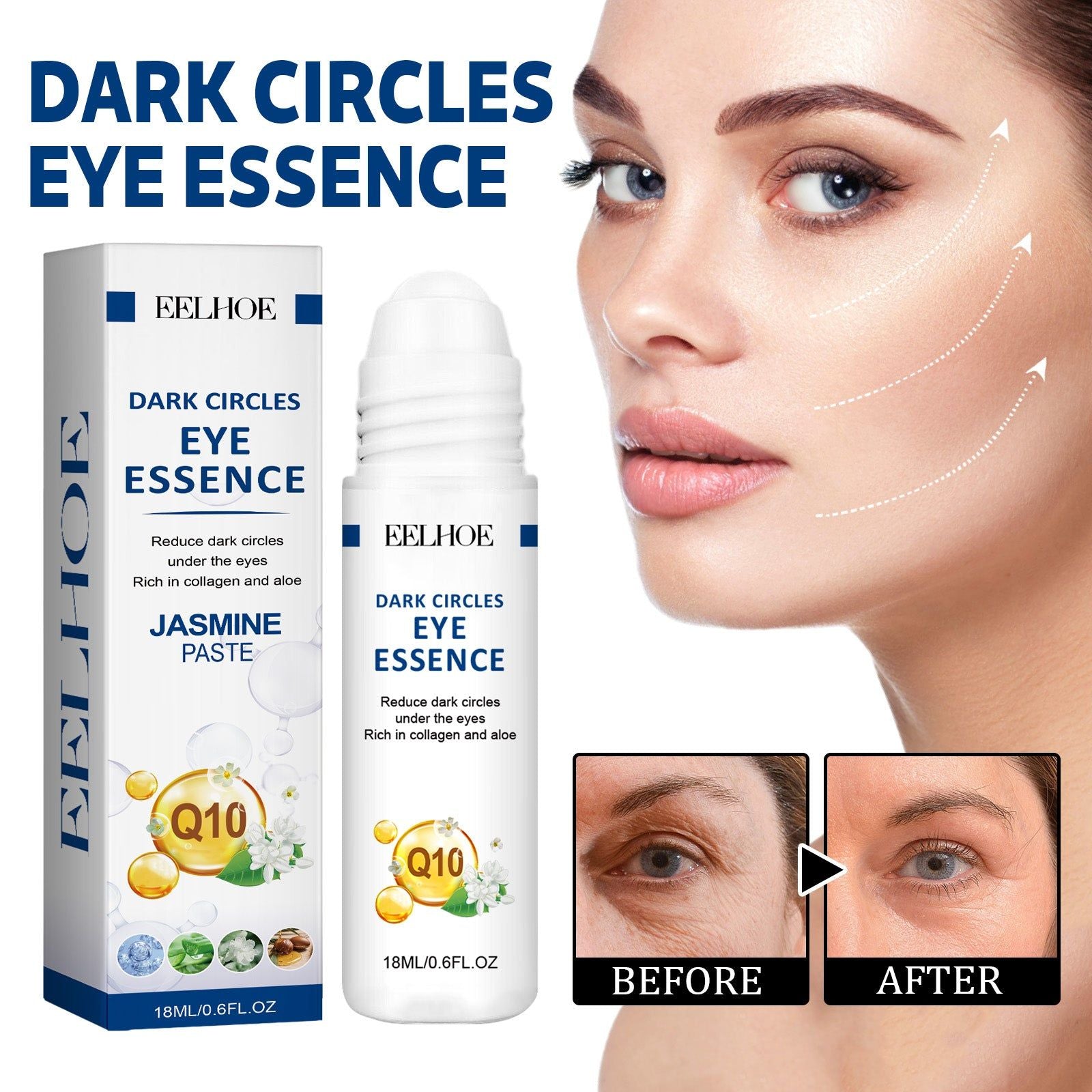 Fade Fine Lines Anti-Aging Eye Serum, Dark Circles, Wrinkle Repair, Firming, Moisturizing ,18ml