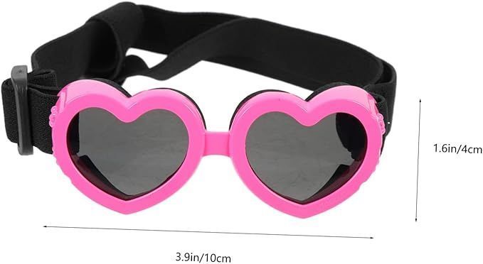 Dog Goggles Dog Glasses Heart Shape Pet Sunglasses for Small Dogs Pet Supplies