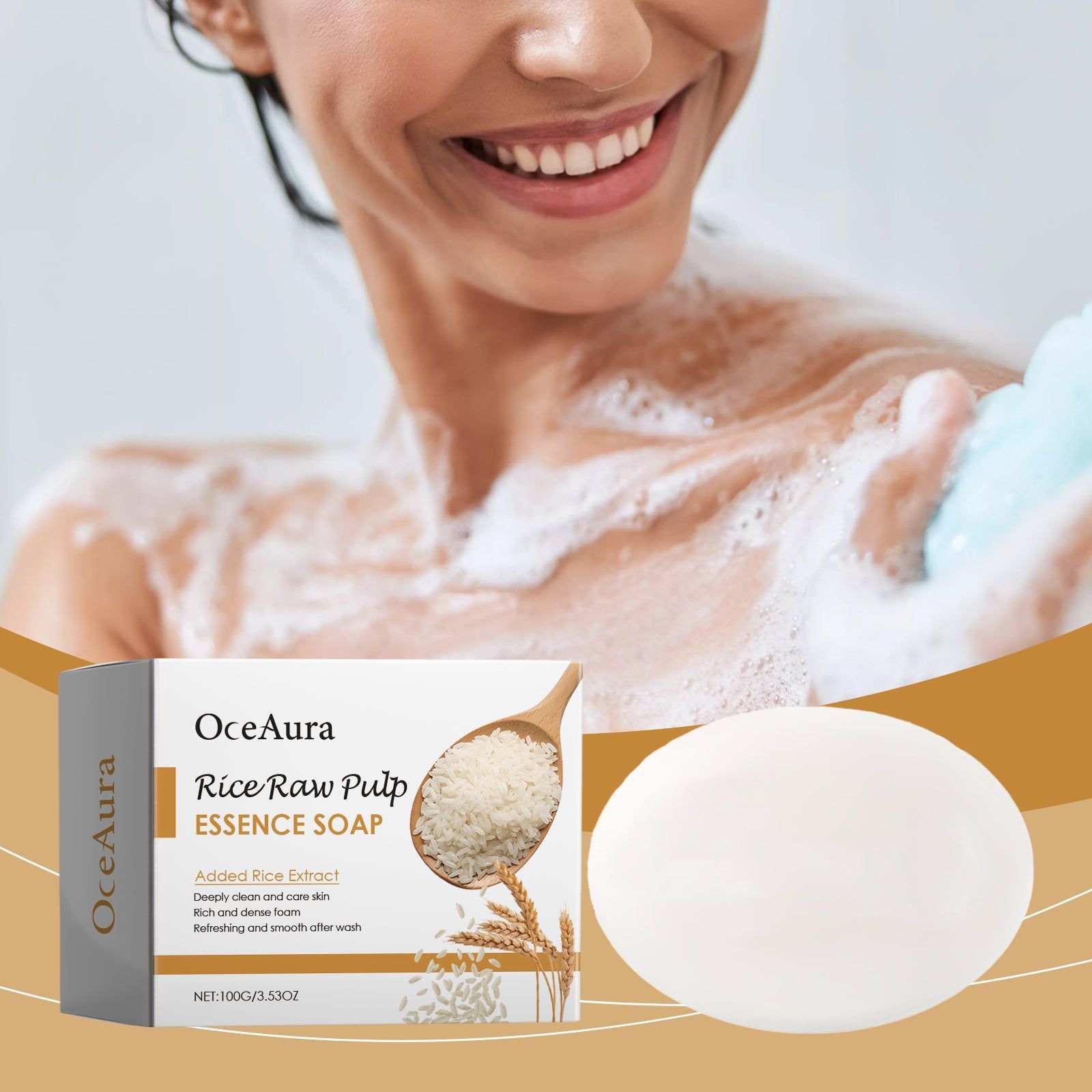 Body Cleansing Soap, Moisturizing, Refreshing, Deep Purify, Daily Skin Care ,100g