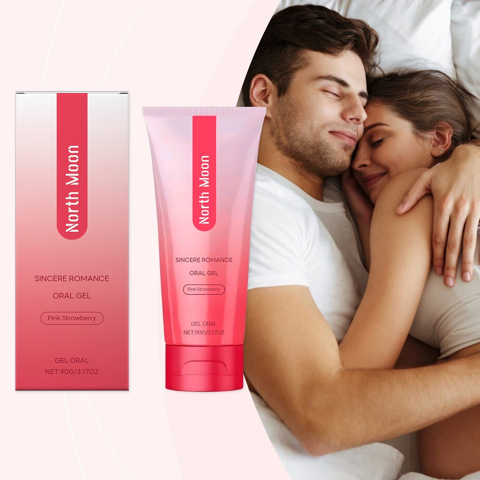 Body Care Gel, Moisturizing Oral Discomfort Relief, Gag Reflex Reduction, Strawberry Aroma, Gentle, Daily Use ,90g