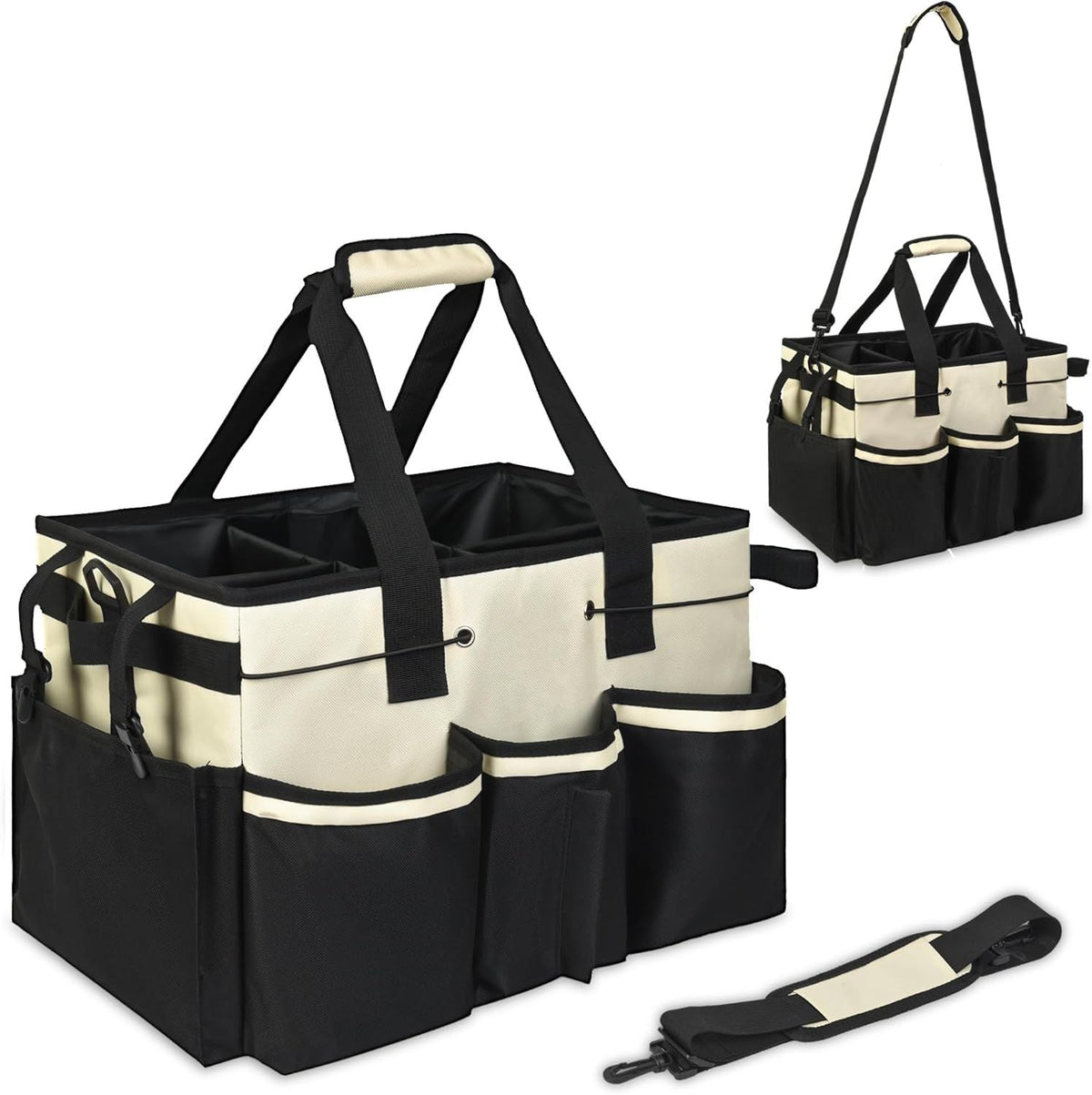 Cleaning Caddy Organizer Cleaning Tool Storage Bag with Shoulder Strap