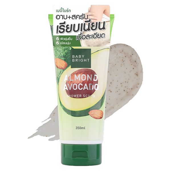 مقشر الاستحمام باللوز والأفوكادو 350 مل بيبي برايت (ب)