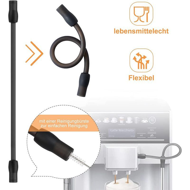 Coffee Machine Milk Hose Coffee Machine Replacement Tube with Cleaning Brush