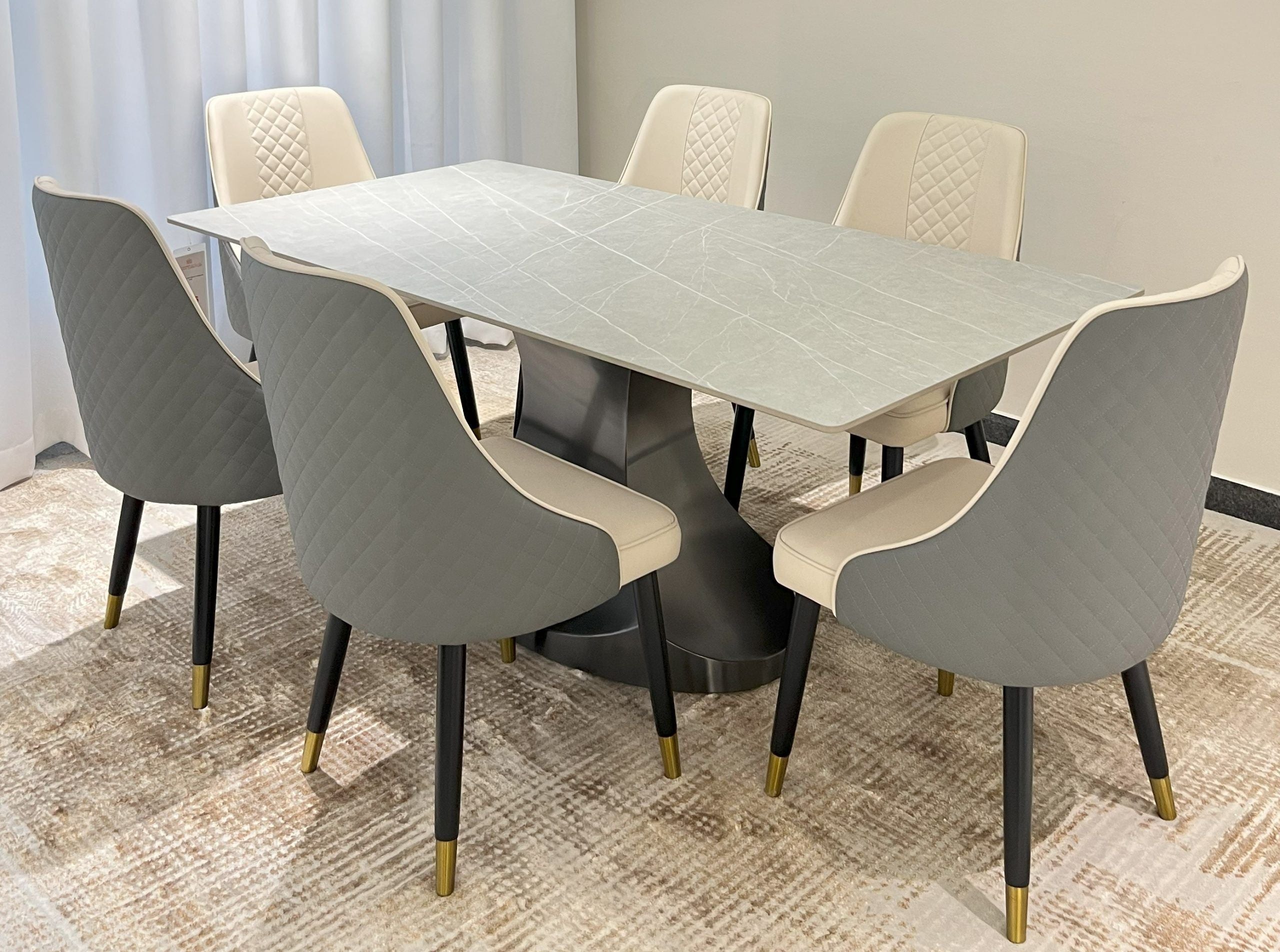 Pedestal Dining Room Set #D0412-7