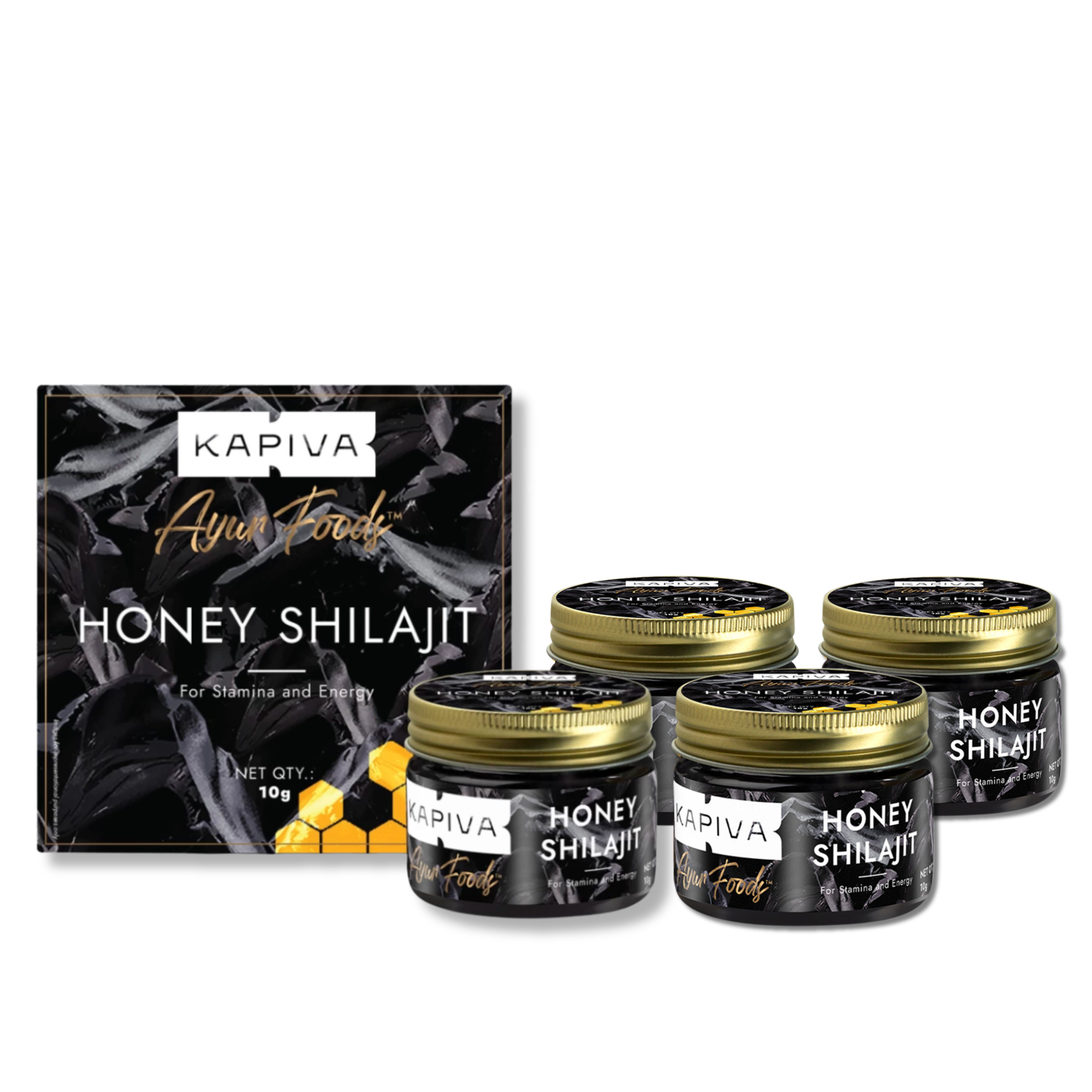 Kapiva Shilajit Honey Resin 10gm Pack of 4
