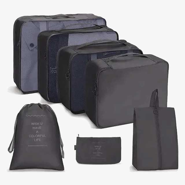 7-Piece Set Portable Luggage Organizer – Travel Storage Bags for Efficient Packing & Organization