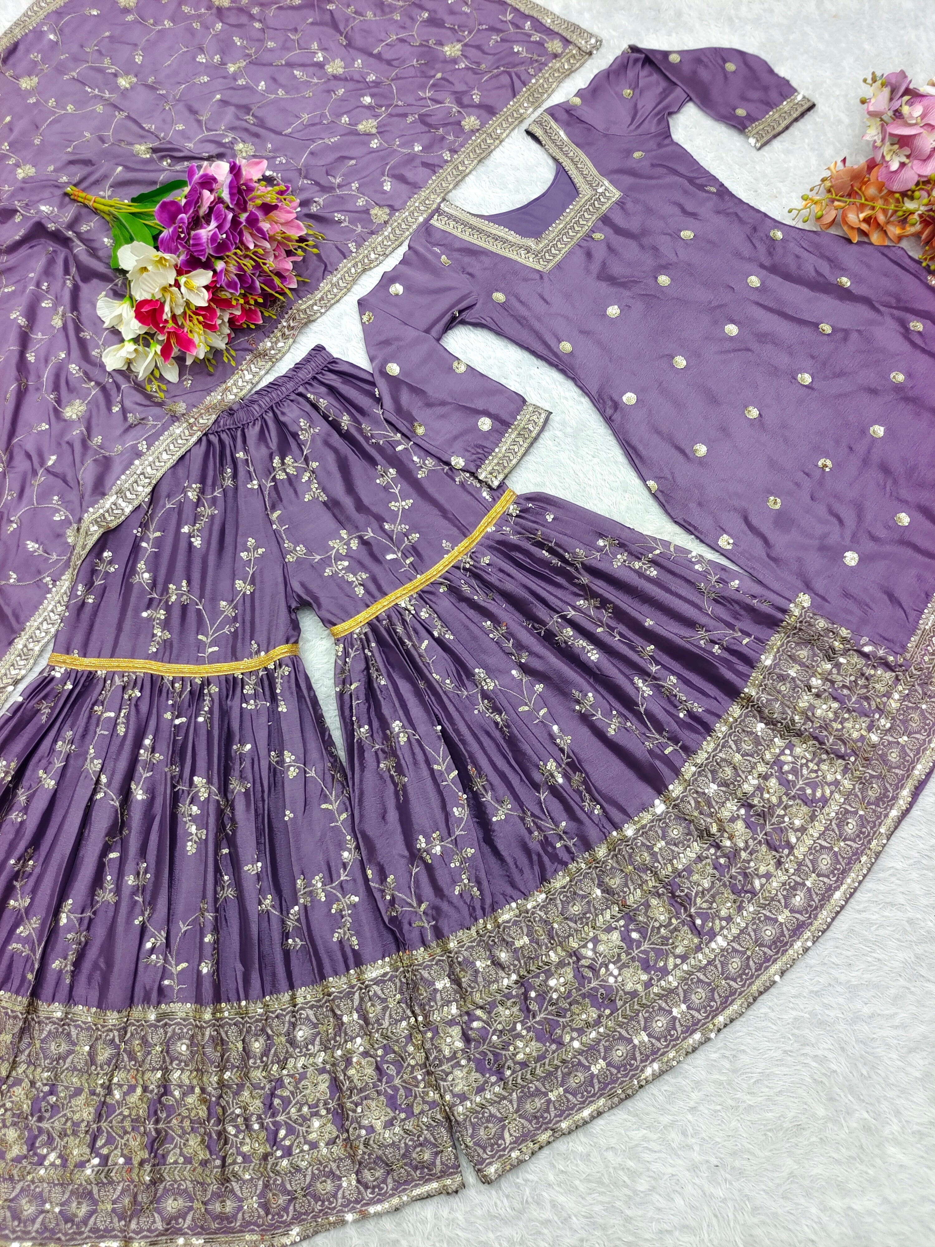 Designer Party Wear Top-Sararo And Fancy Dupatta
