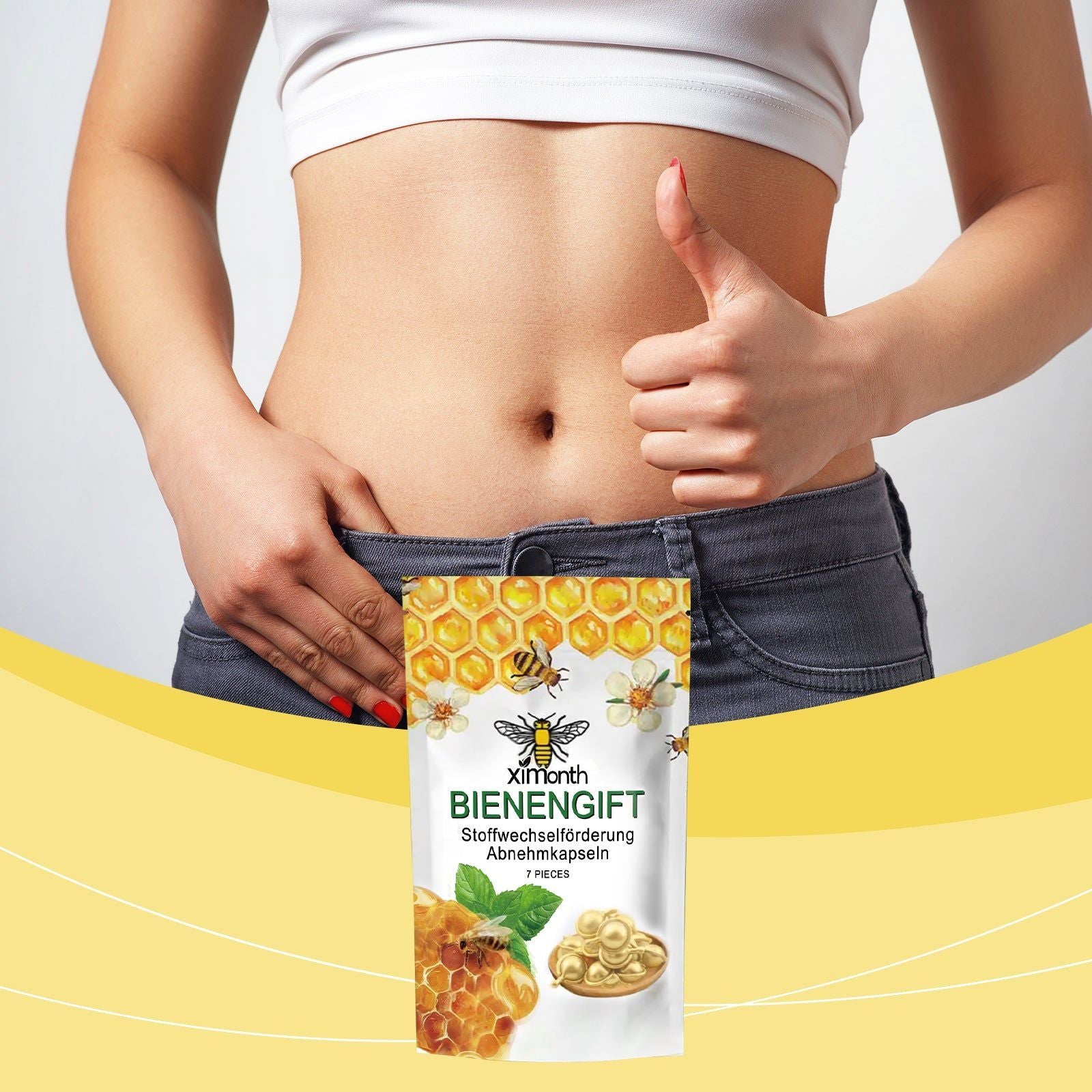 Bee Venom Capsules, Elastic Lightness, Fat Burner, Skin Firming, Weight Loss ,7pcs