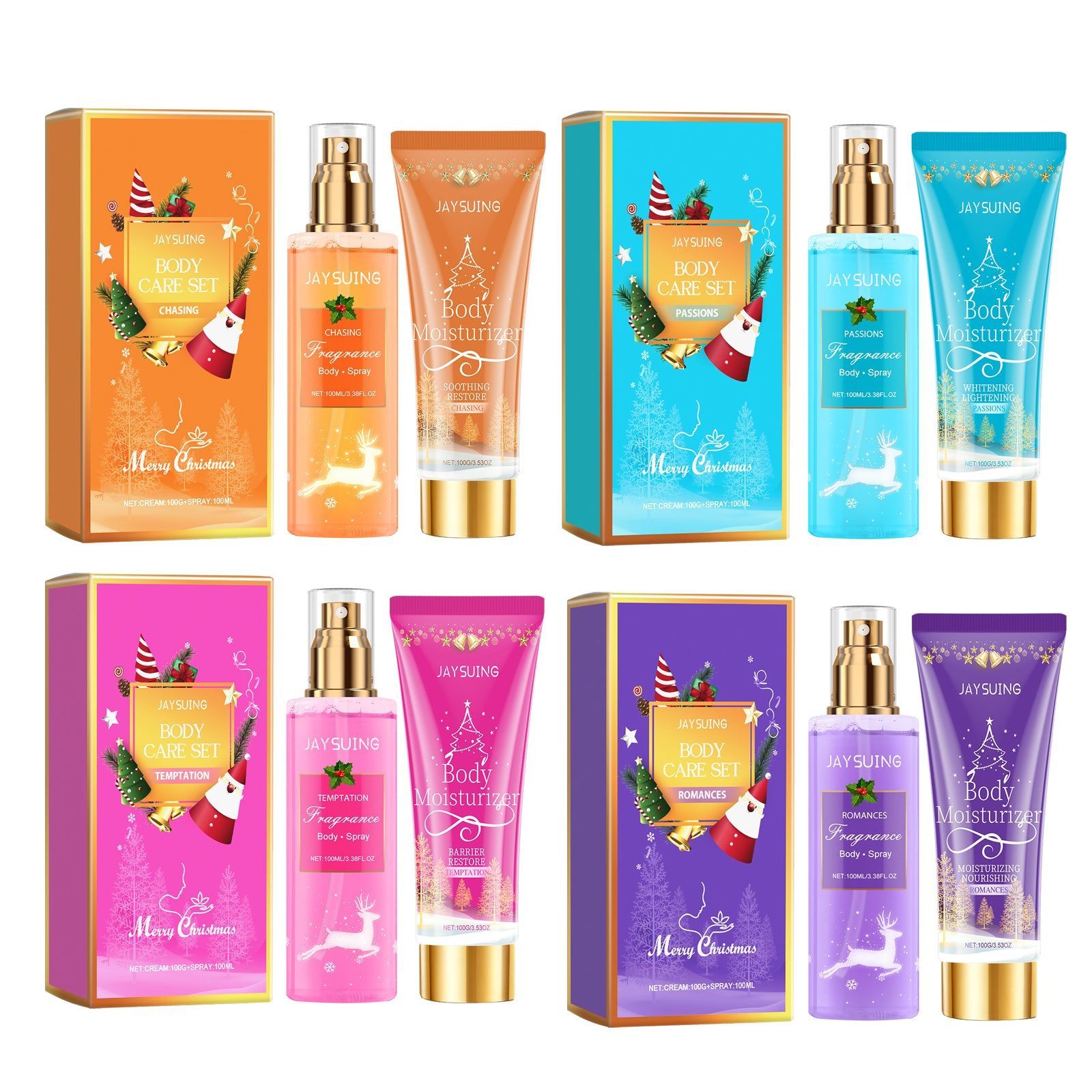 Christmas Scented Body Treatment Set, Holiday Perfumed Body Care, Moisturizing & Softening ,1set