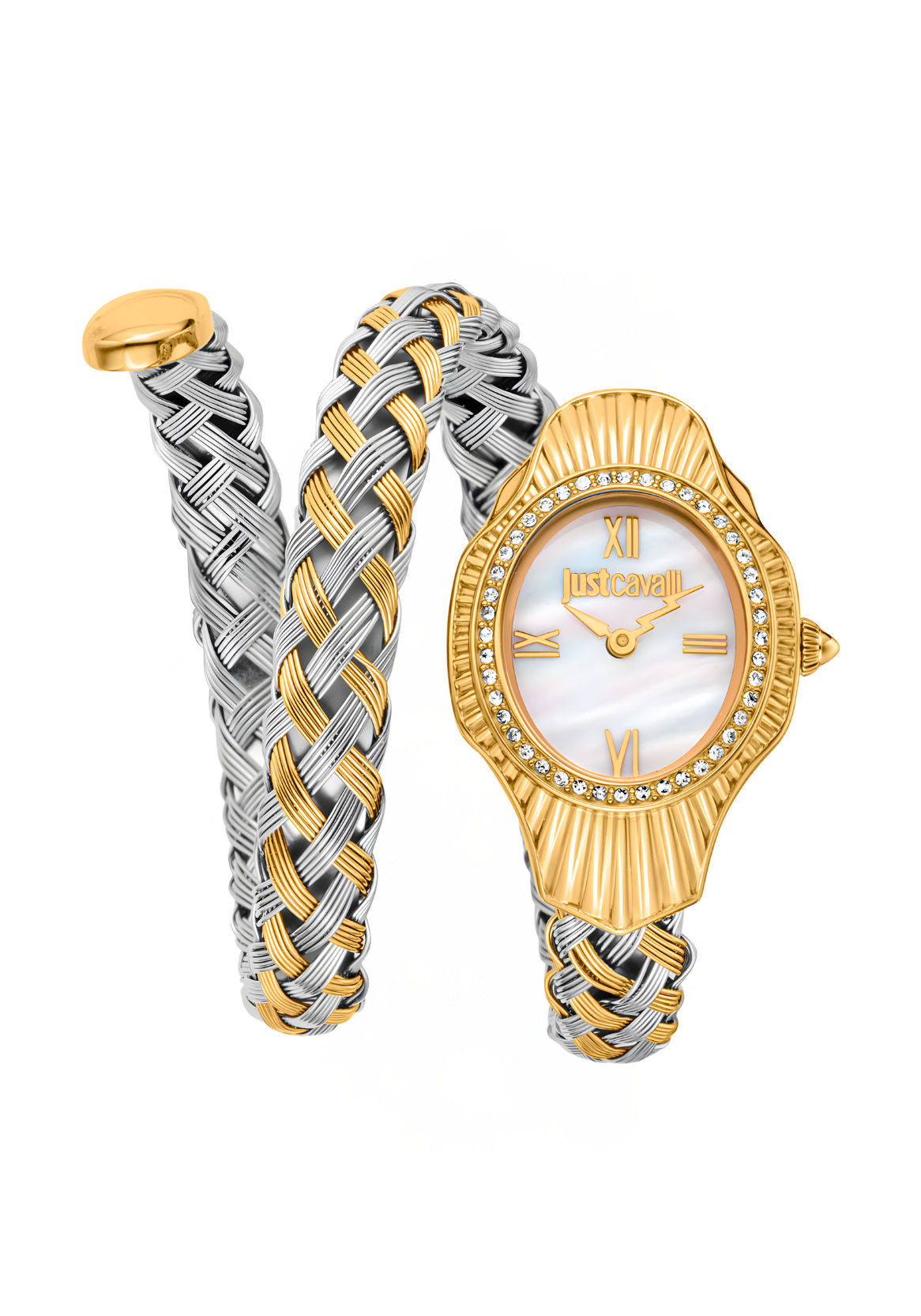 Just Cavalli Signature Snake watch - LAD 3H SS WHT