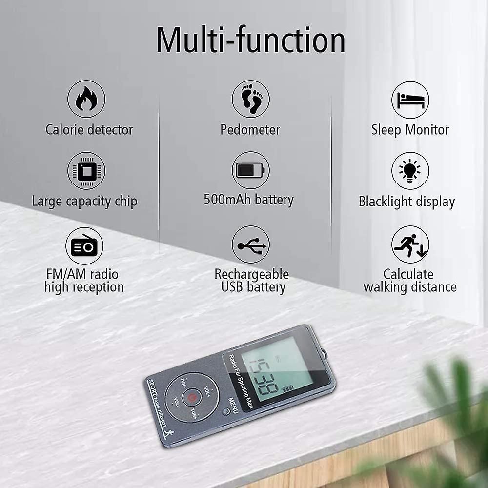 Am/Fm Portable Digital Radio W/ Headphones – Rechargeable Walkman