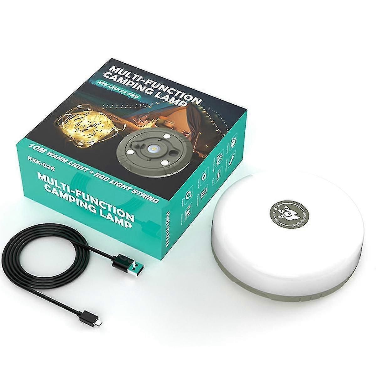 Rechargeable Camping Lantern With String Lights and Power Bank