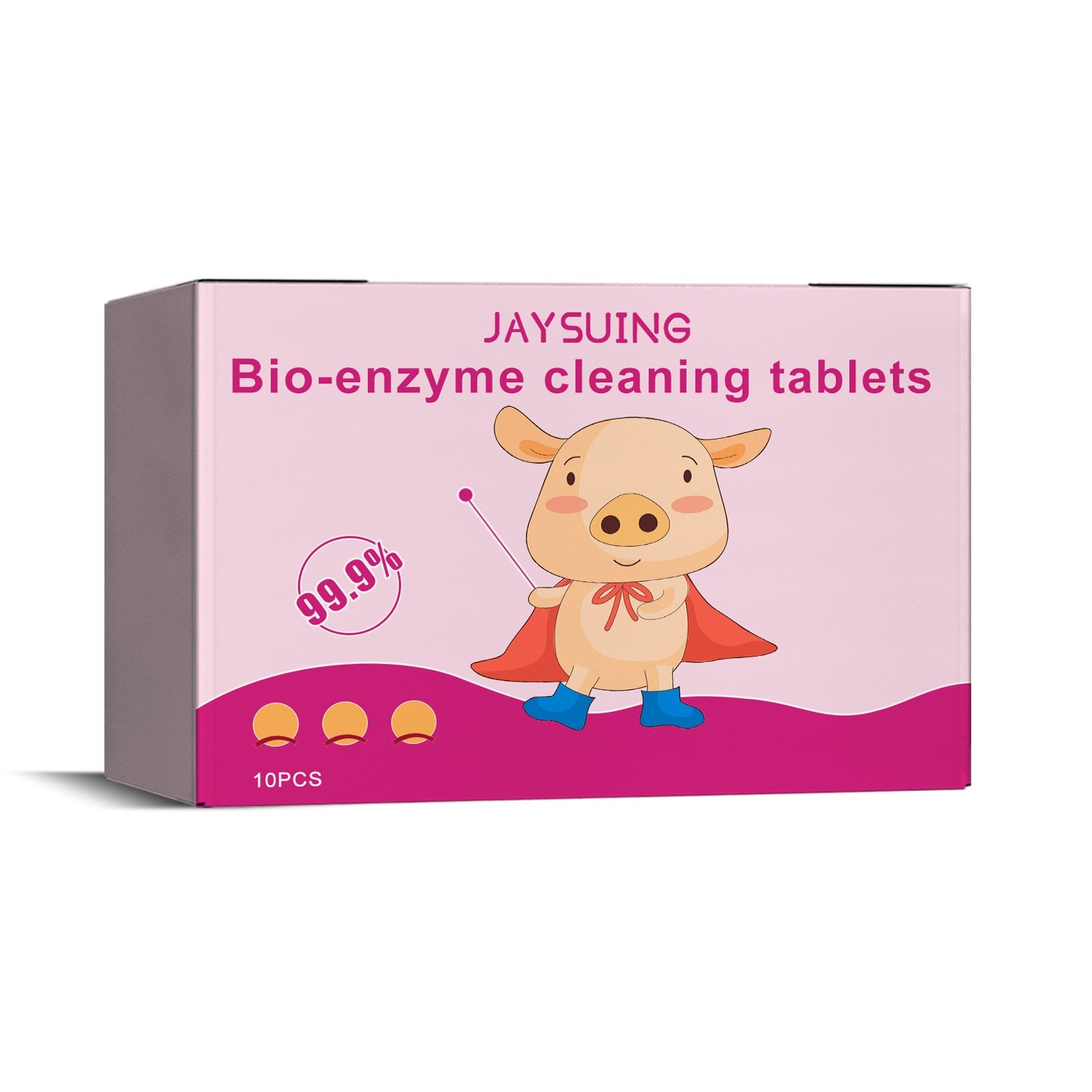 Bioenzyme Laundry Cleaning Tablets, Remove Stains, Brighten Clothes, Eco-Friendly ,10pcs