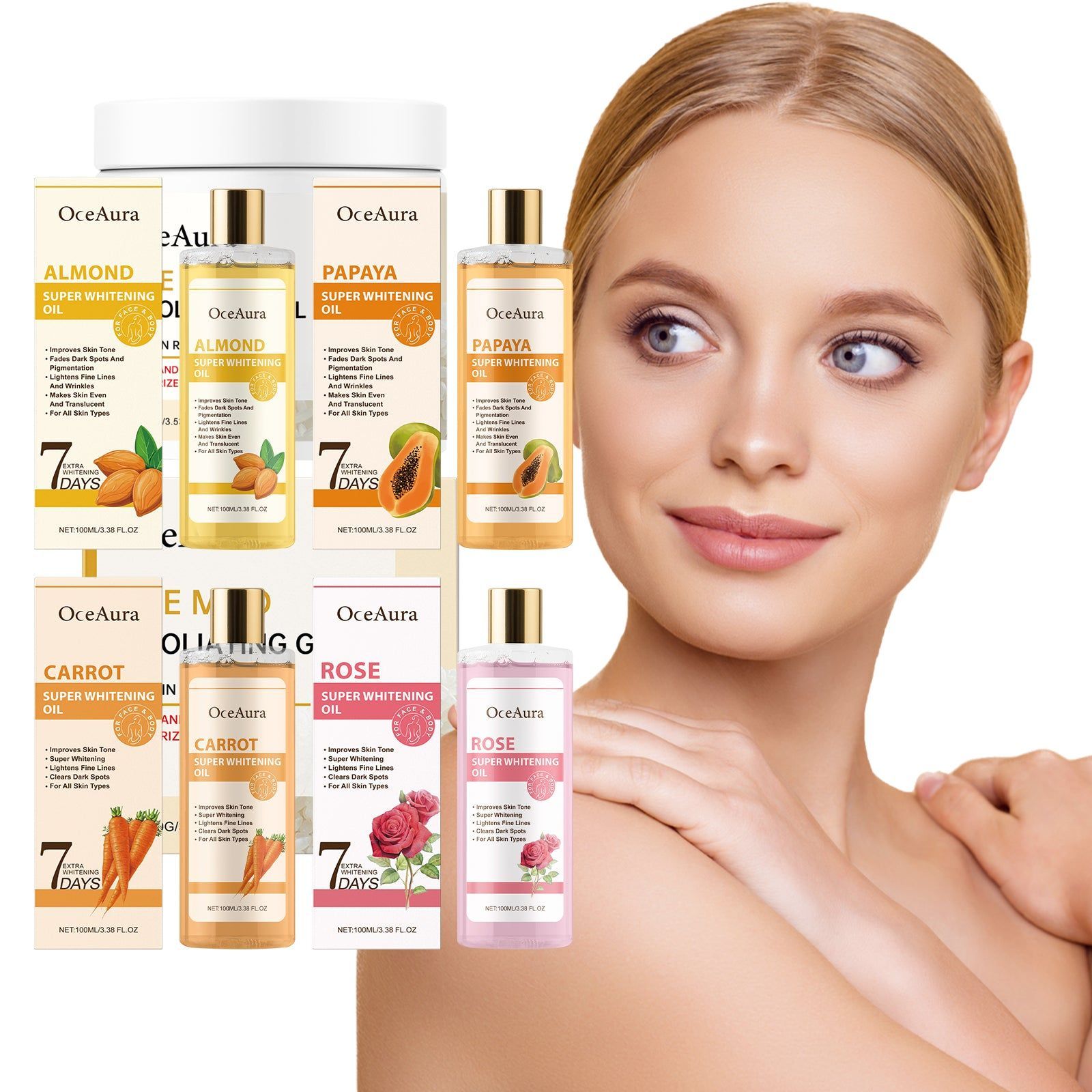7 Day Body Care Oil, Deep Moisturizer, Natural Skin Brightening, Daily Massage Essential ,100ml