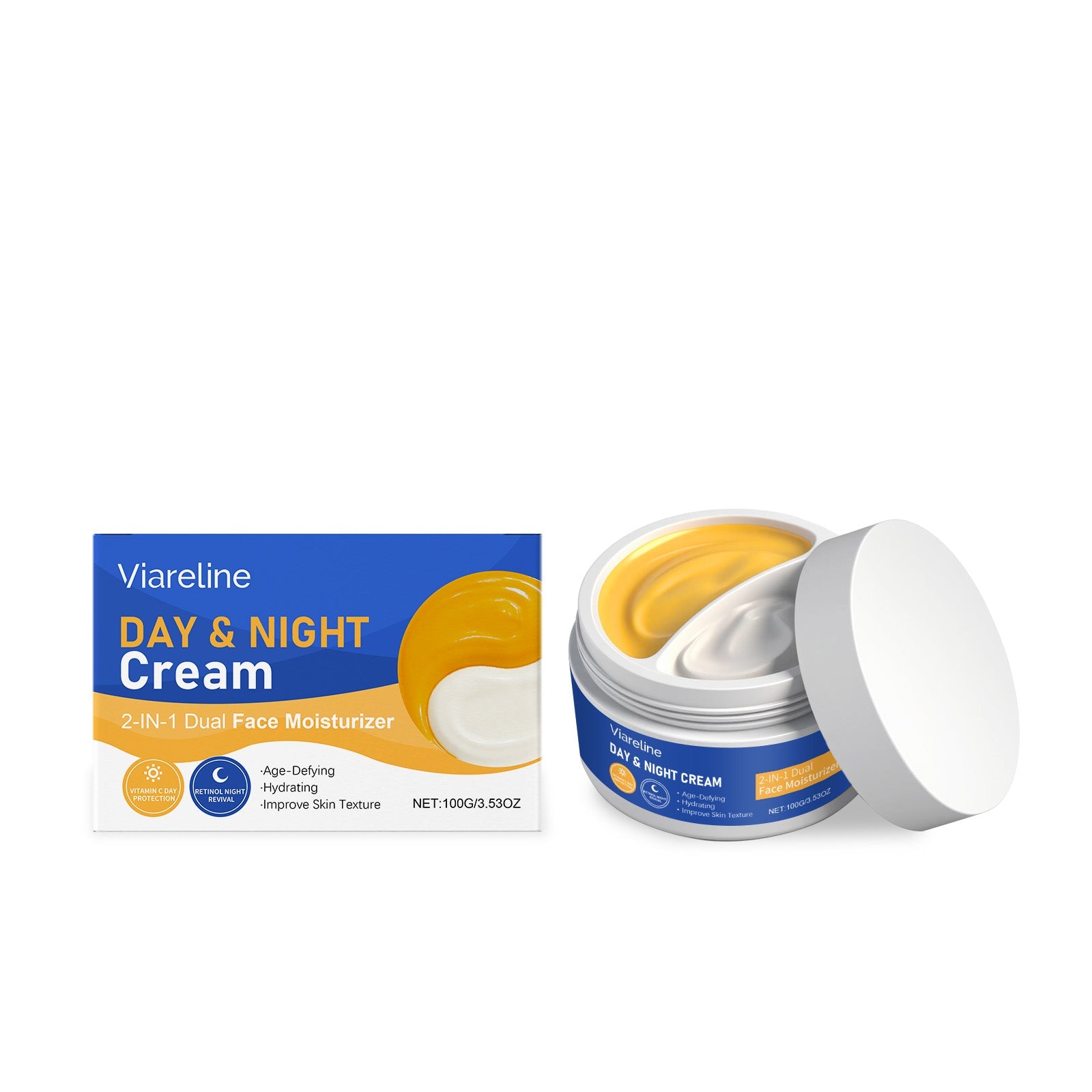 Day Night Facial Care Cream, Anti-Aging, Hydrating, Brightening, Moisturizer ,100g