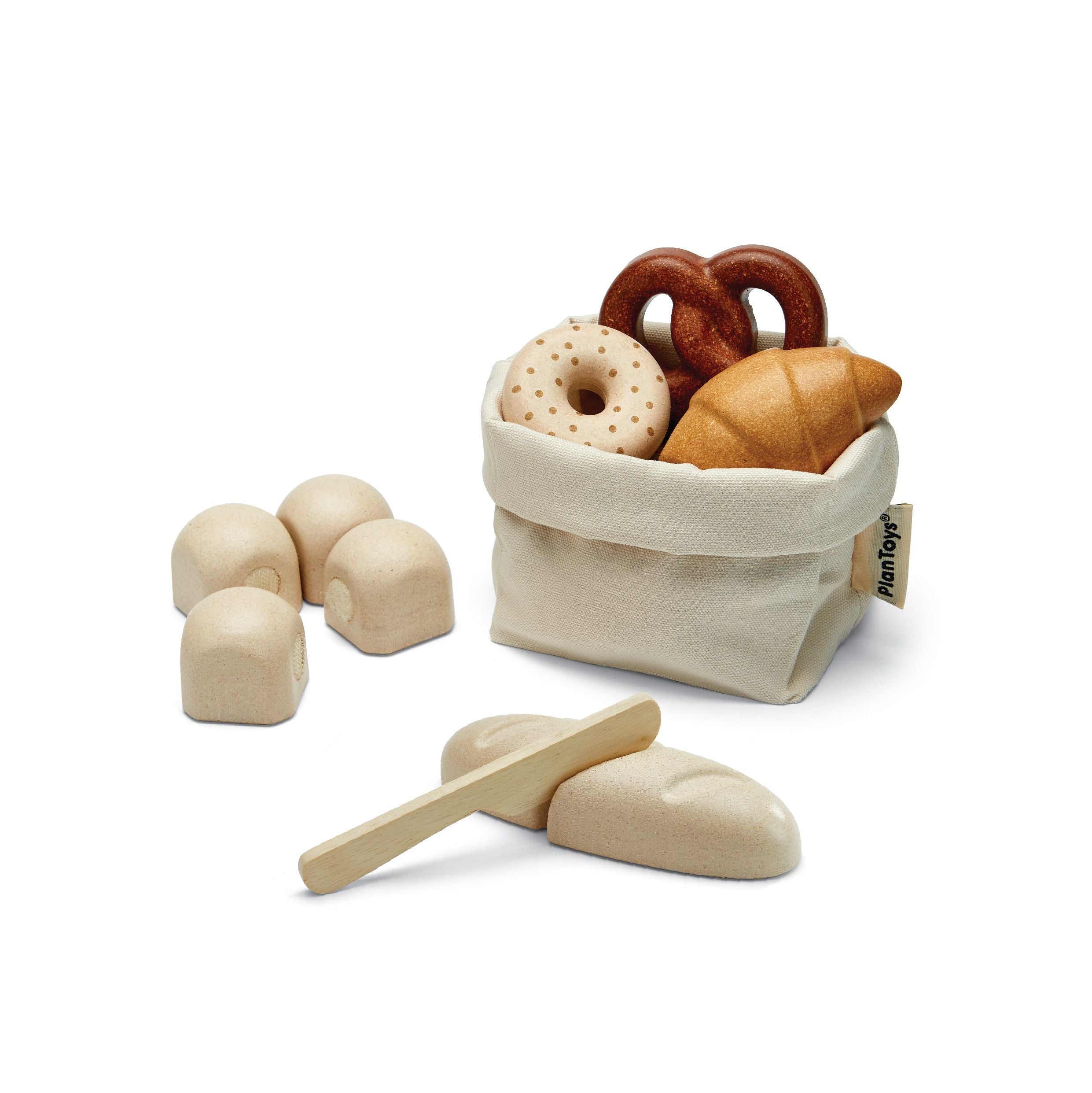 PlanToys Bread Set — Wooden Pretend Play Food Set