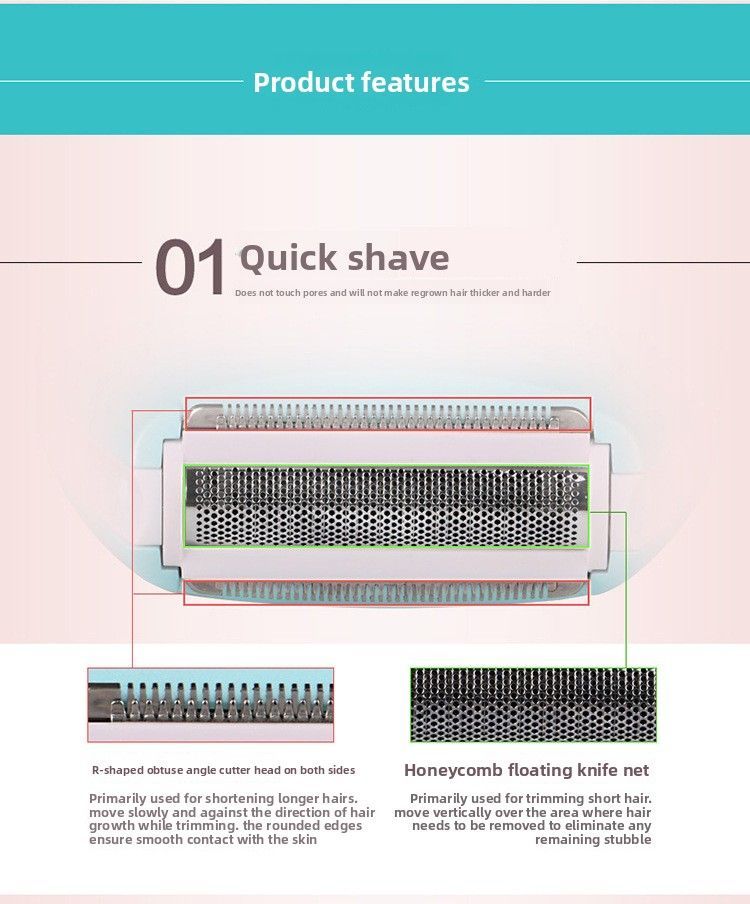 Women's Waterproof Body Hair Trimmer